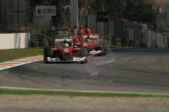 © 2012 Octane Photographic Ltd. Italian GP Monza - Saturday 8th September 2012 - F1 Practice 3. Ferrari F2012 - Felipe Massa and Fernando Alonso. Digital Ref : 0512lw1d1225