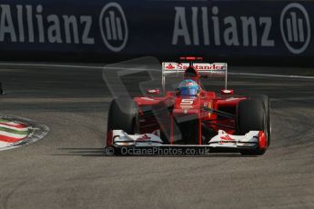 © 2012 Octane Photographic Ltd. Italian GP Monza - Saturday 8th September 2012 - F1 Practice 3. Ferrari F2012 - Fernando Alonso. Digital Ref : 0512lw7d7511