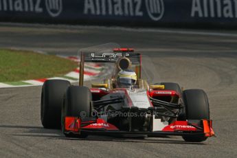 © 2012 Octane Photographic Ltd. Italian GP Monza - Saturday 8th September 2012 - F1 Practice 3. HRT F112 - Pedro de La Rosa. Digital Ref :