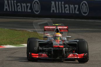© 2012 Octane Photographic Ltd. Italian GP Monza - Saturday 8th September 2012 - F1 Practice 3. McLaren MP4/27 - Lewis Hamilton. Digital Ref : 0512lw7d7561