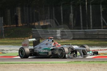 © 2012 Octane Photographic Ltd. Italian GP Monza - Saturday 8th September 2012 - F1 Practice 3. Mercedes W03 - Michael Schumacher. Digital Ref :