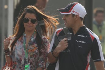 © 2012 Octane Photographic Ltd. Italian GP Monza - Saturday 8th September 2012 - F1 Paddock. Pastor Maldonado (Williams) and girlfriend Gabriella Tarkany. Digital Ref :