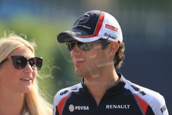 World © Octane Photographic Ltd. Formula 1 Italian GP, F1 Paddock. 9th September 2012 - Bruno Senna (Williams) with girlfriend Charlotte Evans. Digital Ref : 0517lw1d8822