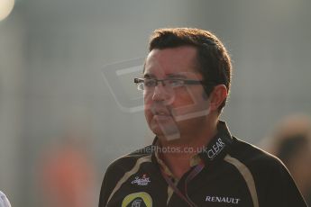 World © Octane Photographic Ltd. Formula 1 Italian GP, F1 Paddock. 9th September 2012. Eric Boullier - Lotus. Digital Ref : 0517lw7d8547