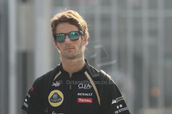 World © Octane Photographic Ltd. Formula 1 Italian GP, F1 Paddock. 9th September 2012. Romain Grosjean - Lotus. Digital Ref : 0517lw7d8697