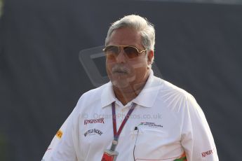 World © Octane Photographic Ltd. Formula 1 Italian GP, F1 Paddock. 9th September 2012. Vijay Mallya - Sahara Force India. Digital Ref : 0517lw7d8770