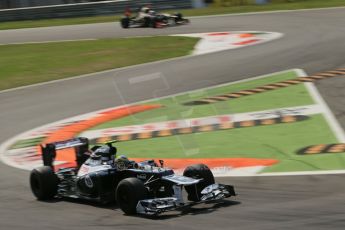 © 2012 Octane Photographic Ltd. Italian GP Monza - Friday 7th September 2012 - F1 Practice 2. Williams FW34 - Bruno Senna and Lotus E20 - Kimi Raikkonen. Digital Ref :