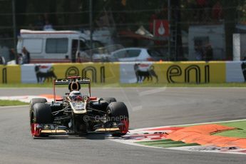 © 2012 Octane Photographic Ltd. Italian GP Monza - Friday 7th September 2012 - F1 Practice 2. Lotus E20 - Kimi Raikkonen. Digital Ref :