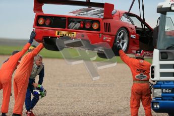 © Octane Photographic Ltd. 2012. Donington Park. Saturday 18th August 2012. Ferrari Open Qualifying session. Ferrari F40. Digital Ref : 0461cb1d1680
