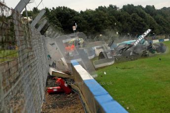 © Chris Enion/Octane Photographic Ltd 2012. FIA GT1 Championship, Donington Park, Sunday 30th September 2012. Nikolas Mayr-Melnhof crashes out at Hollywood on lap one in his Vita4One Racing Team BMW E89 Z4GT3. Digital Ref : 0534ce1d0143