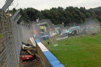 © Chris Enion/Octane Photographic Ltd 2012. FIA GT1 Championship, Donington Park, Sunday 30th September 2012. Nikolas Mayr-Melnhof crashes out at Hollywood on lap one in his Vita4One Racing Team BMW E89 Z4GT3. Digital Ref : 0534ce1d0148