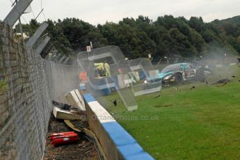 © Chris Enion/Octane Photographic Ltd 2012. FIA GT1 Championship, Donington Park, Sunday 30th September 2012. Nikolas Mayr-Melnhof crashes out at Hollywood on lap one in his Vita4One Racing Team BMW E89 Z4GT3. Digital Ref : 0534ce1d0148