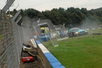 © Chris Enion/Octane Photographic Ltd 2012. FIA GT1 Championship, Donington Park, Sunday 30th September 2012. Nikolas Mayr-Melnhof crashes out at Hollywood on lap one in his Vita4One Racing Team BMW E89 Z4GT3. Digital Ref : 0534ce1d0151