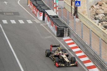 © Octane Photographic Ltd. 2012. F1 Monte Carlo - Practice 2. Thursday 24th May 2012. Romain Grosjean - Lotus. Digital Ref : 0352cb1d5895