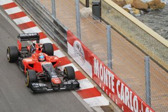 © Octane Photographic Ltd. 2012. F1 Monte Carlo - Practice 2. Thursday 24th May 2012. Timo Glock - Marussia. Digital Ref : 0352cb1d5933