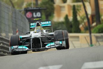 © Octane Photographic Ltd. 2012. F1 Monte Carlo - Practice 2. Thursday 24th May 2012. Nico Rosberg - Mercedes. Digital Ref : 0352cb1d5973
