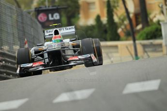 © Octane Photographic Ltd. 2012. F1 Monte Carlo - Practice 2. Thursday 24th May 2012. Sergio Perez - Sauber. Digital Ref : 0352cb1d5981