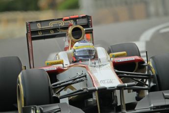 © Octane Photographic Ltd. 2012. F1 Monte Carlo - Practice 2. Thursday 24th May 2012. Pedro de la Rosa - HRT. Digital Ref : 0352cb1d6010