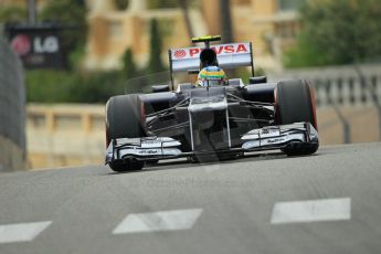 © Octane Photographic Ltd. 2012. F1 Monte Carlo - Practice 2. Thursday 24th May 2012. Bruno Senna - Williams. Digital Ref : 0352cb1d6043