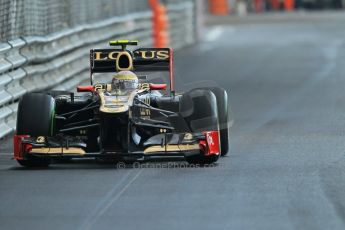 © Octane Photographic Ltd. 2012. F1 Monte Carlo - Practice 2. Thursday 24th May 2012. Roain Grosjean - Lotus. Digital Ref : 0352cb1d6089
