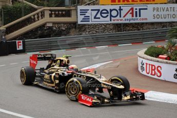 © Octane Photographic Ltd. 2012. F1 Monte Carlo - Practice 2. Thursday 24th May 2012. Romain Grosjean - Lotus. Digital Ref : 0352cb7d8014
