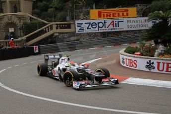 © Octane Photographic Ltd. 2012. F1 Monte Carlo - Practice 2. Thursday 24th May 2012. Sergio Perez - Sauber. Digital Ref : 0352cb7d8037