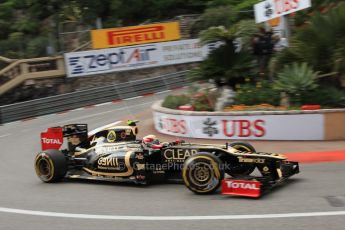 © Octane Photographic Ltd. 2012. F1 Monte Carlo - Practice 2. Thursday 24th May 2012. Romain Grosjean - Lotus. Digital Ref : 0352cb7d8059