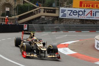 © Octane Photographic Ltd. 2012. F1 Monte Carlo - Practice 2. Thursday 24th May 2012. Romain Grosjean - Lotus. Digital Ref : 0352cb7d8128