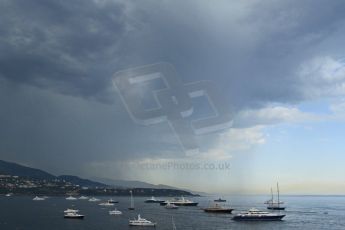 © Octane Photographic Ltd. 2012. F1 Monte Carlo - Practice 2. Thursday 24th May 2012. The weather starts closing in mid-session. Digital Ref : 0353cb7d8215