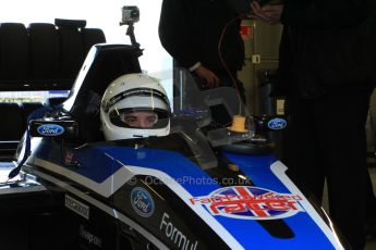 World © Octane Photographic Ltd. Formula Ford Sampler Day – Silverstone December 15th 2012. George Blundell - Fan Powered Racer. Digital Ref :