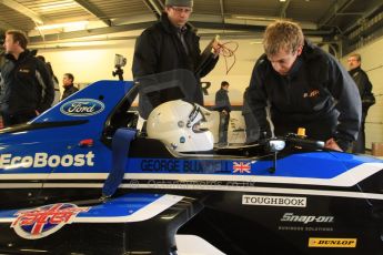 World © Octane Photographic Ltd. Formula Ford Sampler Day – Silverstone December 15th 2012. George Blundell - Fan Powered Racer. Digital Ref :