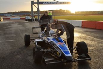 World © Octane Photographic Ltd. Formula Ford Sampler Day – Silverstone December 15th 2012. George Blundell - Fan Powered Racer. Digital Ref :