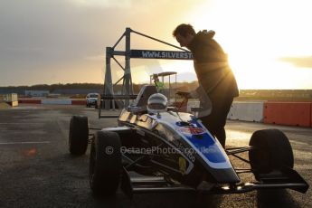 World © Octane Photographic Ltd. Formula Ford Sampler Day – Silverstone December 15th 2012. George Blundell - Fan Powered Racer. Digital Ref :