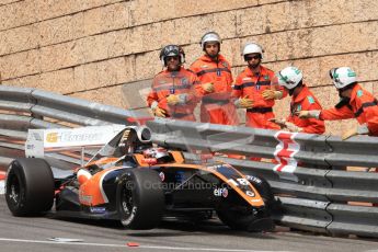 © Octane Photographic Ltd. 2012. Formula Renault 3.5 Monte Carlo - Race. Sunday 27th May 2012. Anton Nebylitskiy - Team RFR, in the wall. Digital Ref : 0359cb7d9617