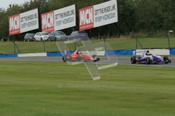 © Octane Photographic Ltd. 2012. Donington Park. Sunday 19th August 2012. Formula Renault BARC Race 2. Josh Webster - MGR Motorsport and Seb Morris - Fortec Motorsports. Digital Ref : 0463lw1d3403