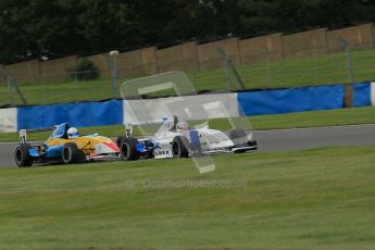 © Octane Photographic Ltd. 2012. Donington Park. Sunday 19th August 2012. Formula Renault BARC Race 2. Jorge Cevallos - Mtech Lite Ltd and Oliver Sirrell - ACS Motorsport. Digital Ref : 0463lw1d3416