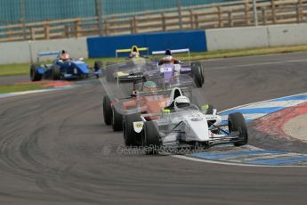 © Octane Photographic Ltd. 2012. Donington Park. Sunday 19th August 2012. Formula Renault BARC Race 3. Race Winner David Wagner leads the pack - MGR Motorsport. Digital Ref :