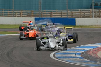 © Octane Photographic Ltd. 2012. Donington Park. Sunday 19th August 2012. Formula Renault BARC Race 3. Race Winner David Wagner leads the pack - MGR Motorsport. Digital Ref :