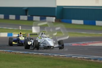 © Octane Photographic Ltd. 2012. Donington Park. Sunday 19th August 2012. Formula Renault BARC Race 3. Race Winner David Wagner - MGR Motorsport, Scott malvern - Cullen Motorsport. Digital Ref :
