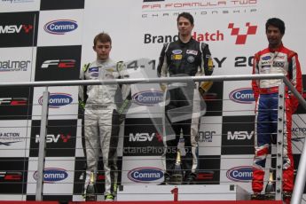 © Octane Photographic Ltd. 2012. FIA Formula 2 - Brands Hatch - Saturday 14th July 2012 - Race 1 - Kevin Mirocha, Matheo Tuscher & Luciano Bacheta. Digital Ref : 0405lw7d8957