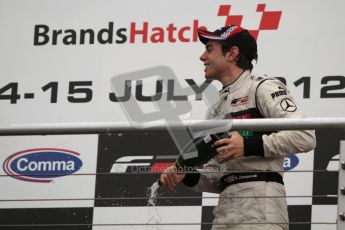 © Octane Photographic Ltd. 2012. FIA Formula 2 - Brands Hatch - Sunday 15th July 2012 - Race 2 - Dino Zamparelli. Digital Ref : 0408lw7d0187
