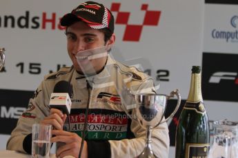 © Octane Photographic Ltd. 2012. FIA Formula 2 - Brands Hatch - Sunday 15th July 2012 - Race 2 - Dino Zamparelli. Digital Ref : 0408lw7d0307