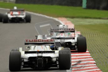 © Octane Photographic Ltd. 2012. FIA Formula 2 - Brands Hatch - Sunday 15th July 2012 - Race 2 - Christopher Zanella, Kevin Mirocha and Matheo Tuscher. Digital Ref : 0408lw7d9378