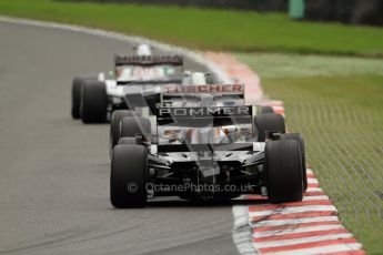 © Octane Photographic Ltd. 2012. FIA Formula 2 - Brands Hatch - Sunday 15th July 2012 - Race 2 - Kevin Mirocha, Matheo Tuscher and Markus Pommer. Digital Ref : 0408lw7d9378