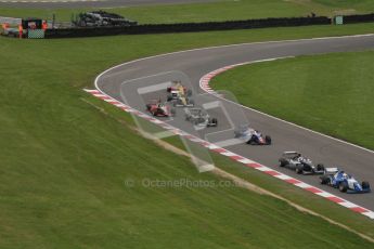 © Octane Photographic Ltd. 2012. FIA Formula 2 - Brands Hatch - Sunday 15th July 2012 - Race 2 - The pack heads around Graham Hill bend. Digital Ref : 0408lw7d9418