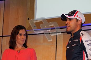 © 2012 Octane Photographic Ltd/ Carl Jones. Pastor Maldonado And Lee Mckenize, FOTA Fan Forum. Digital Ref: 0395CJ7D8087