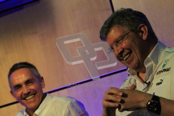 © 2012 Octane Photographic Ltd/ Carl Jones. Ross Brawn, Mercedes and Martin Whitmarsh, McLaren, FOTA Fan Forum. Digital Ref: