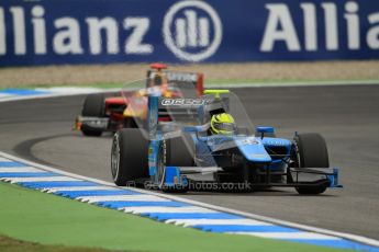 © 2012 Octane Photographic Ltd. German GP Hockenheim - Friday 20th July 2012 - GP2 Practice 1 - Ocean Racing Technology - Nigel Melker leads the Racing Engineering of Fabio Leimer. Digital Ref : 0412lw7d4692