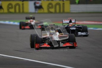 © 2012 Octane Photographic Ltd. German GP Hockenheim - Saturday 21st July 2012 - F1 Qualifying session 1. HRT F112 - Pedro de La Rosa. Digital Ref : 0417lw1d3019