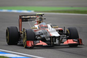 © 2012 Octane Photographic Ltd. German GP Hockenheim - Saturday 21st July 2012 - F1 Qualifying session 1. HRT F112 - Narain Karthikeyan. Digital Ref : 0417lw1d3218